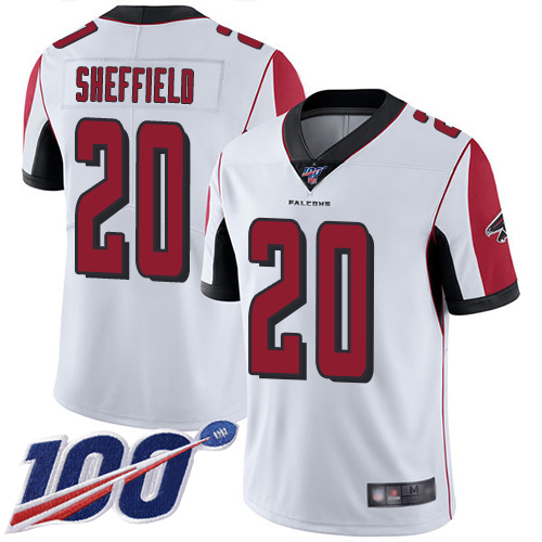 Atlanta Falcons Limited White Men Kendall Sheffield Road Jersey NFL Football #20 100th Season Vapor Untouchable->youth nfl jersey->Youth Jersey